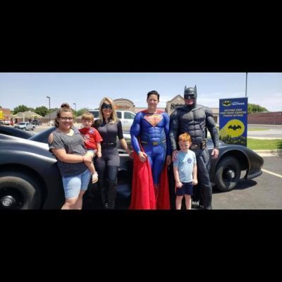 Lubbock batman, superman, and catwoman