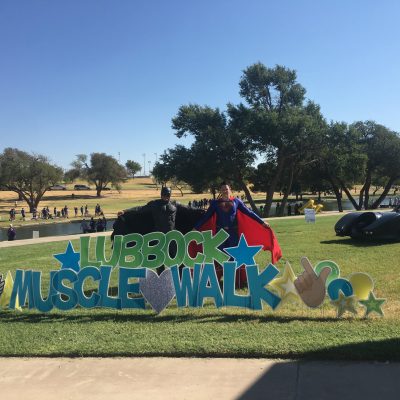 lubbock batman supporting charities in downtown Lubbock