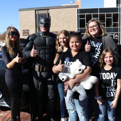 lubbock batman supporting charities in downtown Lubbock