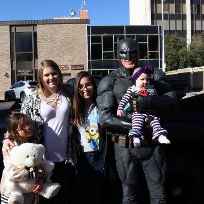 lubbock batman supporting charities in downtown Lubbock