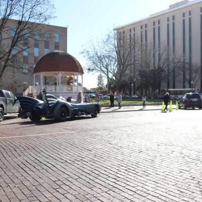 lubbock batman supporting charities in downtown Lubbock