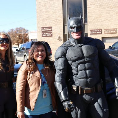 lubbock batman supporting charities in downtown Lubbock