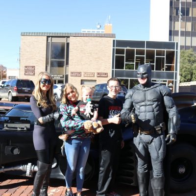 lubbock batman supporting charities in downtown Lubbock