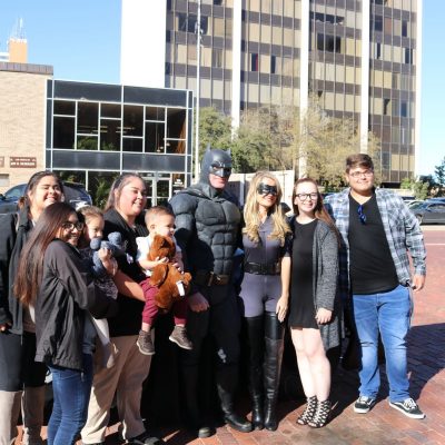 lubbock batman supporting charities in downtown Lubbock