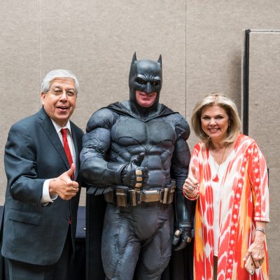 Lubbock batman with Karen McCay, and Abner Euresti at KCBD