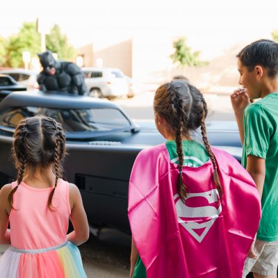 Lubbock batman and his batmobile at UMC