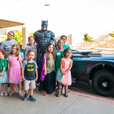 Lubbock batman and his batmobile at UMC