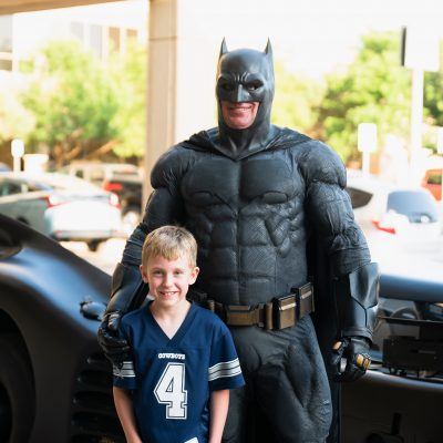 Lubbock batman and his batmobile at UMC