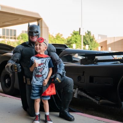Lubbock batman and his batmobile at UMC