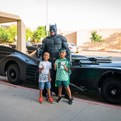 Lubbock batman and his batmobile at UMC