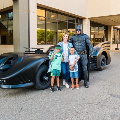 Lubbock batman and his batmobile at UMC