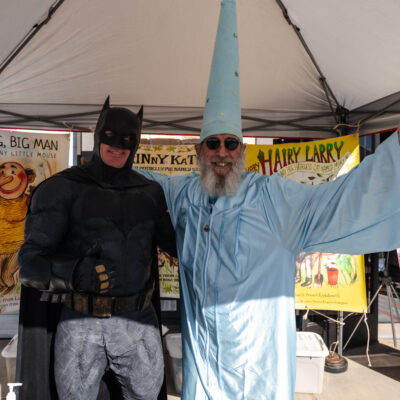 Lubbock Batman at A Plus Super Storage for Santa's Pajama Party!